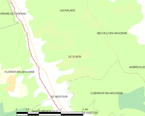 Poziția localității Le Claon