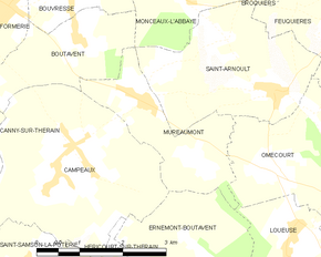 Poziția localității Mureaumont