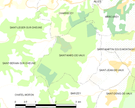 Mapa obce Saint-Mard-de-Vaux