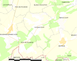 Mapa obce Guizancourt