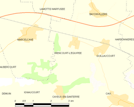 Mapa obce Wiencourt-l’Équipée