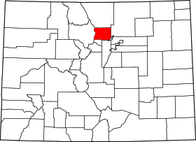 Map of Colorado highlighting Boulder County.svg