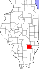 Map of Illinois highlighting Clay County.svg