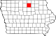 Map of Iowa highlighting Cerro Gordo County.svg