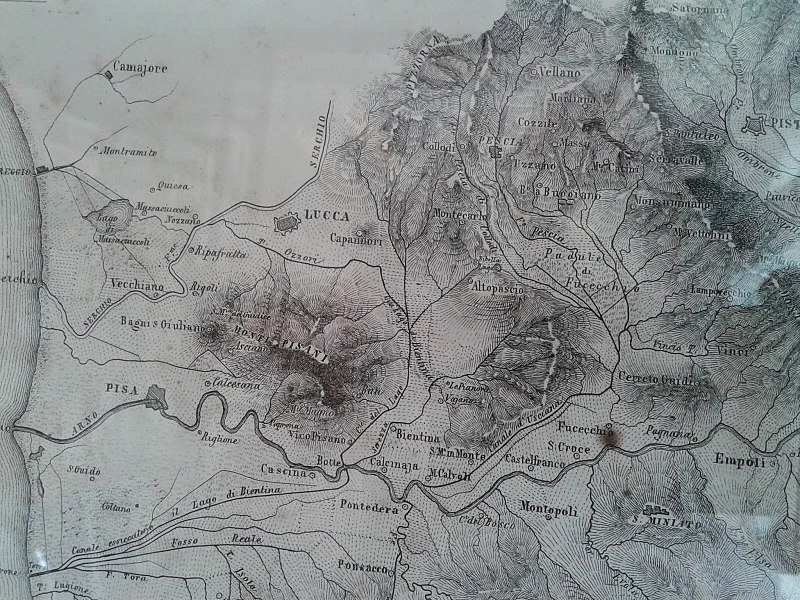 File:Map of Lago di Bientina and surrounding area after drainage showing La Botte.jpg