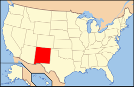 Karte von New Mexiko, USA