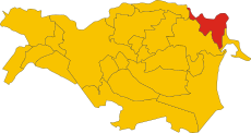 Map of comune of Mesola (province of Ferrara, region Emilia-Romagna, Italy).svg