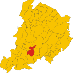 Elhelyezkedése Bologna térképén