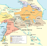 Maps of the Armenian Empire of Tigranes-fr.svg