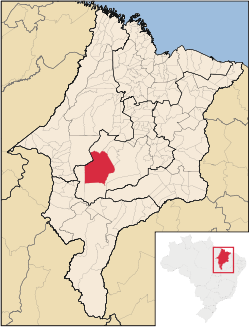 Localização de Grajaú no Maranhão