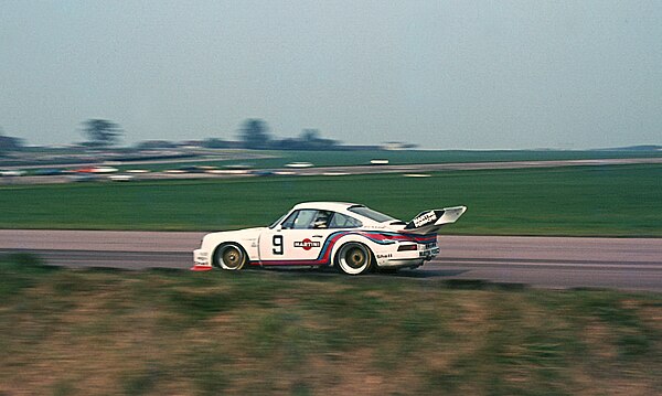 Jochen Mass (Martini Racing Porsche 935) during the 1976 Silverstone Six-Hours