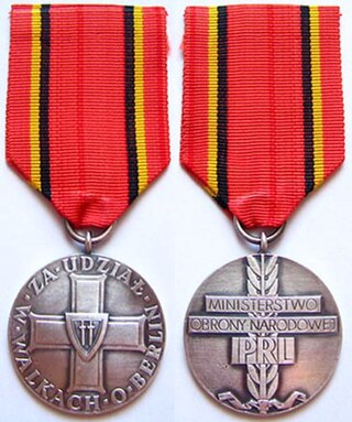 <span class="mw-page-title-main">Medal for Participation in the Battle of Berlin</span> Polish award