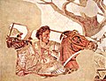Alexander at battle of Issus, detail from the mosaic of Museo Nazionale di Napoli