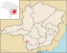 Localização de Juruaia em Minas Gerais