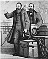 Moody and Sankey bid farewell to England from the deck of the Spain at Liverpool, 1875 (Hold the Fort!, Scheips).jpg