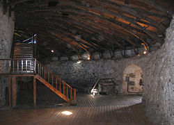 Inside the round tower