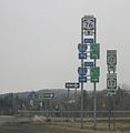 New York State Route 76 interchanging with the Southern Tier Expressway (I-86/NY 17) in Sherman.