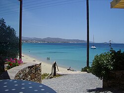 ชายหาด Aghios Georgios ใน Naxos