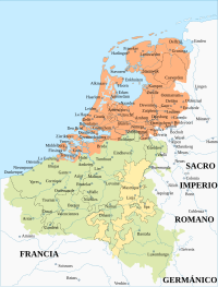 The military situation of the Eighty Years' War in 1629 Nederlanden vooravond 1629-es.svg
