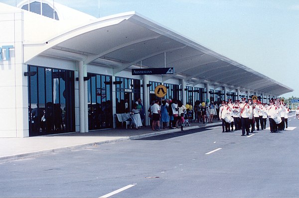 Opening of the new airport terminal in December 1991