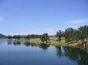 The Scenery of New Melones Lake, in California.