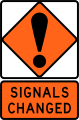 New Zealand road sign W2-1B + W2-1.9B.svg