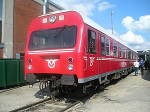 Railcar MO of the OHJ in the Danish Railway Museum Odense