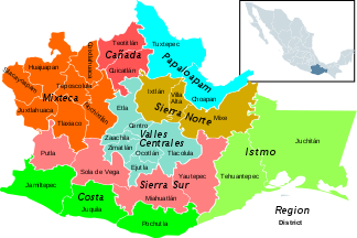 Regionen im Bundesstaat Oaxaca