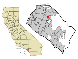 Orange County California Incorporated and Unincorporated areas Villa Park Highlighted.svg