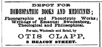 Otis Clapp, Beacon St., 1861 OtisClapp BeaconSt BostonDirectory 1861.png