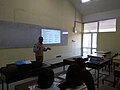 Mr. Janak Bhatta Providing Presentation on Wikipedia