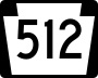 Pennsylvania Route 512 marker