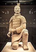 One of the warriors of the Terracotta Army, a famous collection of terracotta sculptures depicting the armies of Qin Shi Huang, the first Emperor of China