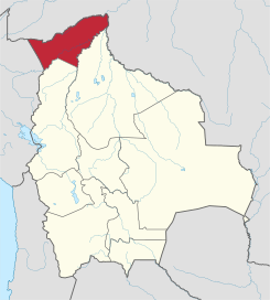 Položaj bolivijskog departmana Pando