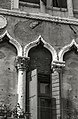 Detail of the facade of the building in a photo by Paolo Monti (1968)