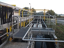 Sand separator in sewage treatment plant in Wielun. Piaskownik - miejska oczyszczalnia sciekow w Wieluniu.jpg