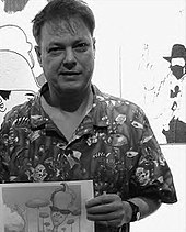 West collaborated with animator Bill Plympton for the second version of the music video for "Heard 'Em Say." Plympton BW.jpg