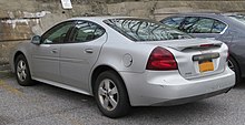 Pontiac Grand Prix 2004-2008 rear view Pontiac Grand Prix (Seventh Generation) rear 4.29.18.jpg