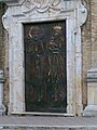 Church door with San Peter and Mary with Holy Child