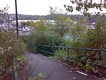 The station occupied the general area viewed here. Pilkington Way (the road below) has obliterated any remaining trace.