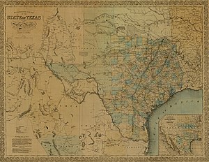 300px richardson%27s new map of the state of texas including part of mexico 1859 uta