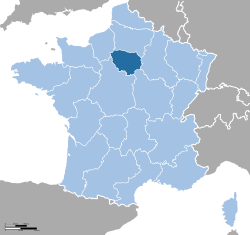موقعیت ایل دو فرانس در کشور فرانسه