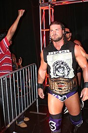 Bobby Roode wrestled his last TNA match at Sacrifice as one half of the defending World Tag Team Champions. Robert Roode Champ.jpg