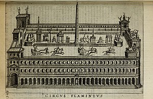 Circus Flaminius. Gravyr publicerad i Roma vetus ac recens (1725).