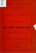 Gambar mini seharga Berkas:Roster of officers and members of the Society of the Army and Navy of the Confederate States in the state of Maryland, with constitution and by-laws (IA rosterofofficers00soci).pdf