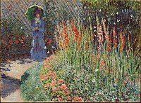 The Garden, Gladioli Rounded Flower Bed by Claude Monet, 1876.jpg