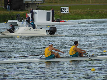 Rowing at the 2012 Summer Olympics – Men's coxless pair Final A (3).JPG