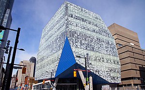 cube-shaped multi-story building