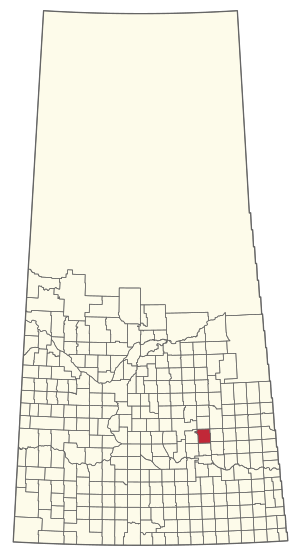 Lage der Gemeinde in Saskatchewan