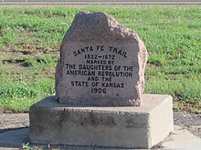 Santa Fe Trail marker in Coolidge, Kansas Santa Fe Trail marker in Coolidge, KS IMG 5820.JPG